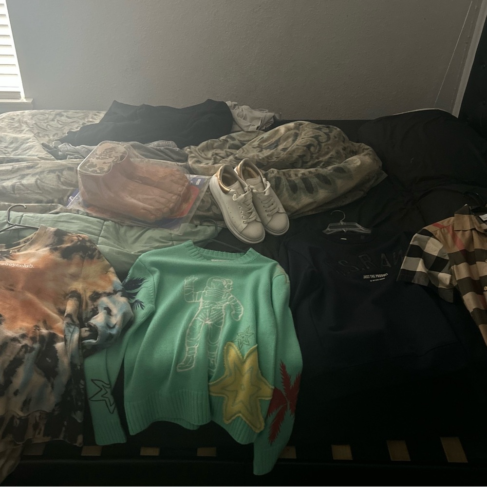 Bundle of clothes including brands: Bilionare boys club, burberry, alexander mq